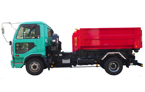 Ｗ脱着つむ蔵なら、２ｔコンテナも搭載することが出来ます。