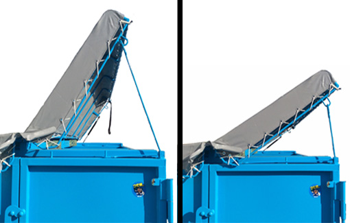 開閉時の広さを二段階で調節できます。