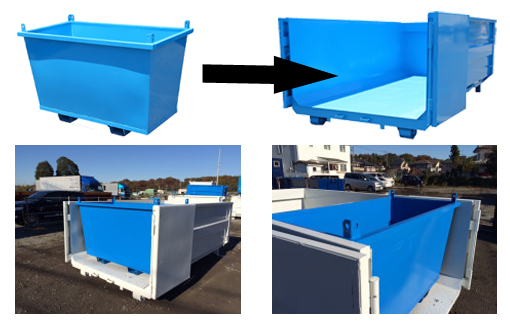 当社４ｔ８㎥コンテナに入るサイズです。