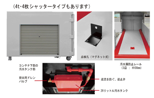２ｔ２枚シャッター　生ゴミ専用