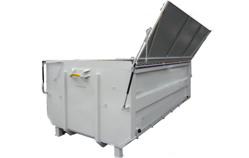 手動コボレーン付き水密式コンテナ
