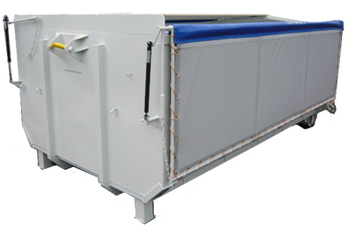 手動コボレーン付き水密式コンテナ